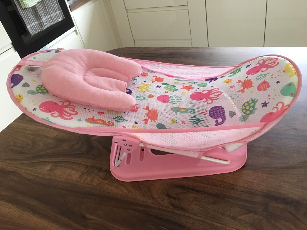 pink baby bath seat